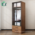 Armário para roupas de madeira com 2 portas de vidro